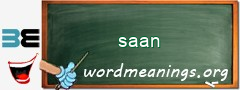 WordMeaning blackboard for saan